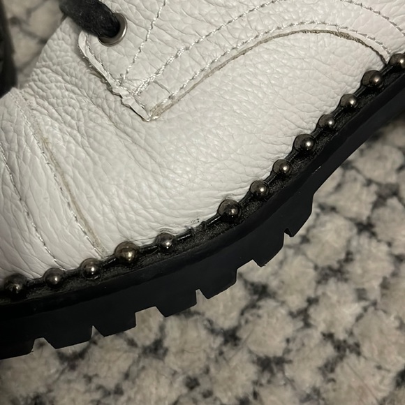Sam Edelman white combat studded boots - Picture 5 of 5